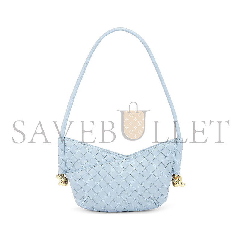 BOTTEGA VENETA SOLSTICE MINI BLUE WOMEN'S LEATHER BAG 796378 (28*18*5cm)